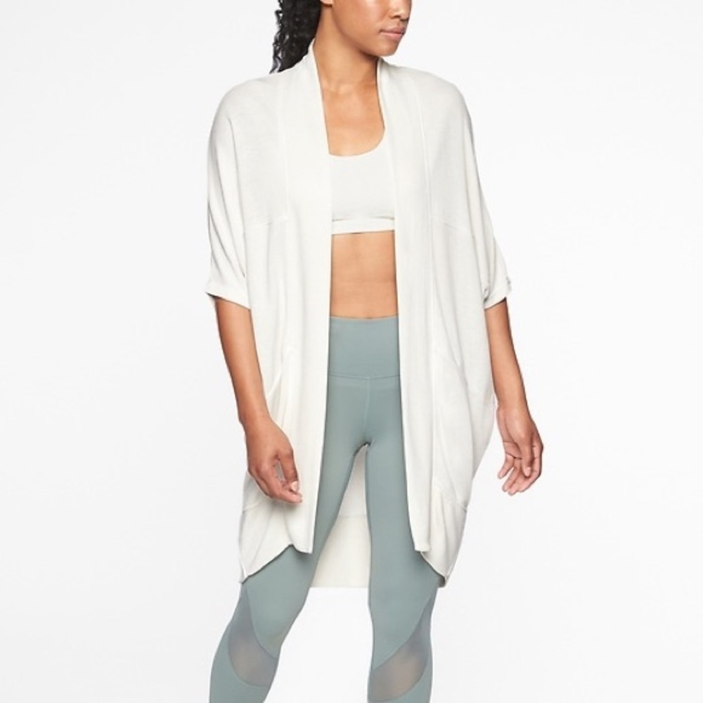 NWT Women’s ATHLETA Serenity wrap cardigan- cream. Size XS